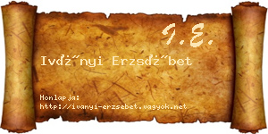 Iványi Erzsébet névjegykártya