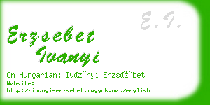 erzsebet ivanyi business card